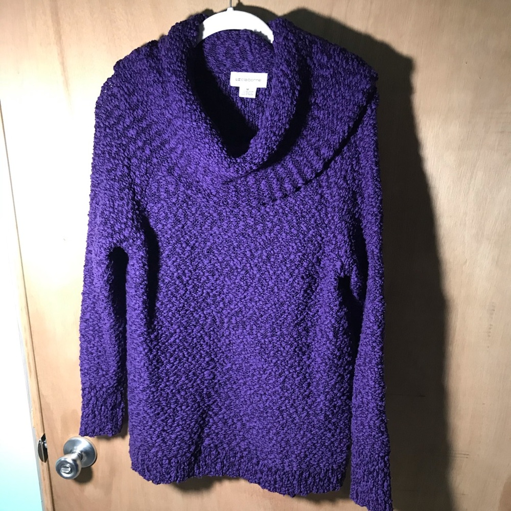 Purple “popcorn” sweater - Super cute!